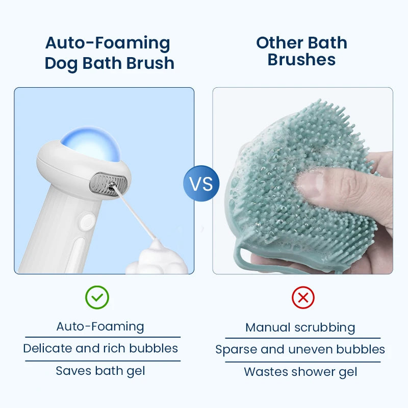 Automatic Foam Machine for Pets A smart, USB-rechargeable foam dispenser that makes bath time easy for your cat or dog. Quick, clean, and efficient grooming for a happy pet!